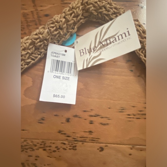 Blue Miami Straw bag NWT - Picture 2 of 10